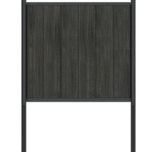 Sichtschutzzaun aus Holz und Metall