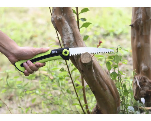 Astsäge beim Schneiden eines Astes