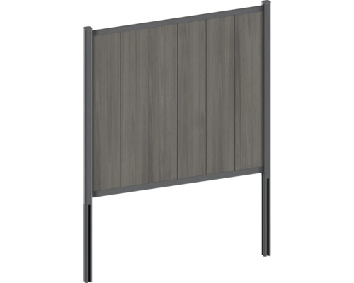 Gartenzaun Element mit Rahmen und Holzpaneelen