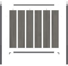 Zaunelement mit Rahmen und Füllung aus Holz