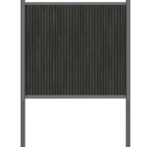 Gartenzaun aus Holz und Metall