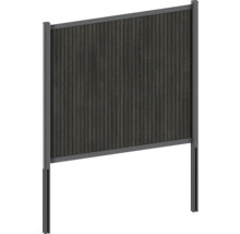 Gartenzaun aus Holz und Metall