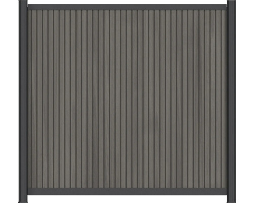 Gartenzaun aus Holz und Metall