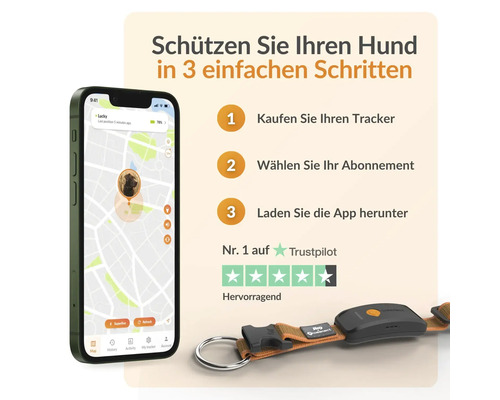 Hog Connect Hundetracker mit Smartphone-App zur Ortung in drei Schritten