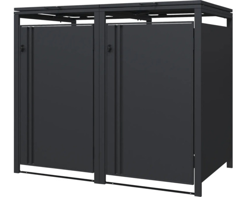 Doppelter Mülltonnenbox aus Metall