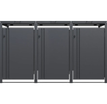 Sichtschutzzaun aus Aluminium mit drei Elementen