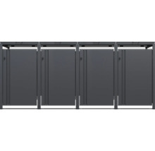 Sichtschutzelemente aus Metall mit Überdachung für den Garten