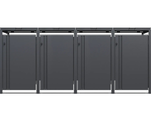 Sichtschutzelemente aus Metall mit Überdachung für den Garten