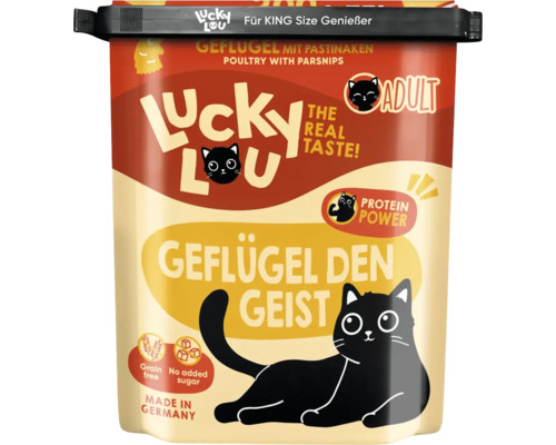 Lucky Lou Katzenfutter Geflügel mit Pastinaken für ausgewachsene Katzen