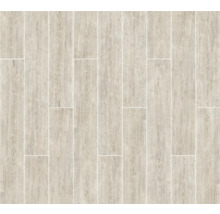 Boden aus rechteckigen Fliesen in Holzoptik