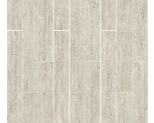 Boden aus rechteckigen Fliesen in Holzoptik