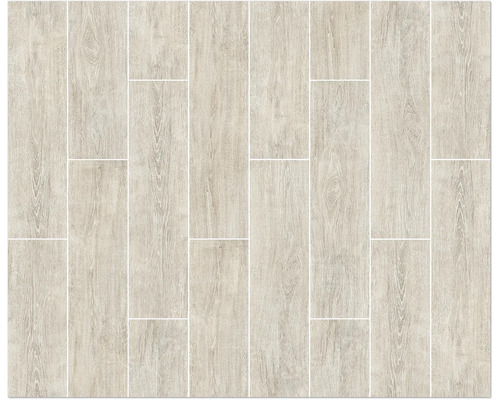 Verlegung von Bodenfliesen in Holzoptik