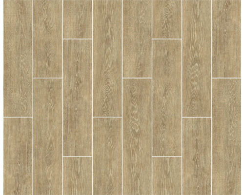 Verlegung von Bodenfliesen in Holzoptik