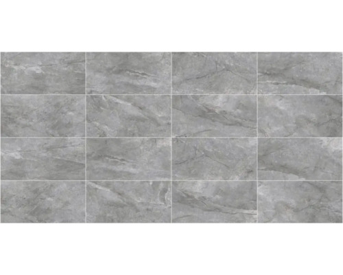 Graue Fliesen mit Marmoroptik, verlegt