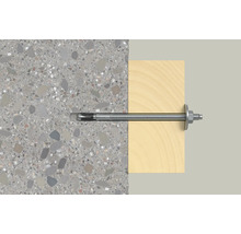 Direktmontage mit Gewindestange in Beton und Holz