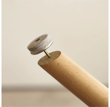 Möbelbein mit Filzgleiter und Schraube