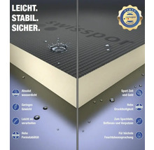Swisspor Bauplatte mit Produkteigenschaften und Swisspor Qualitätssiegel