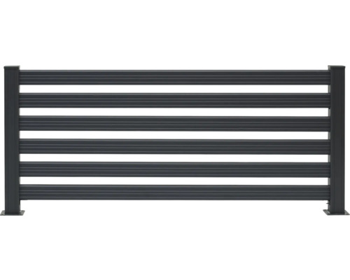 Zaunelement mit horizontalen Streben