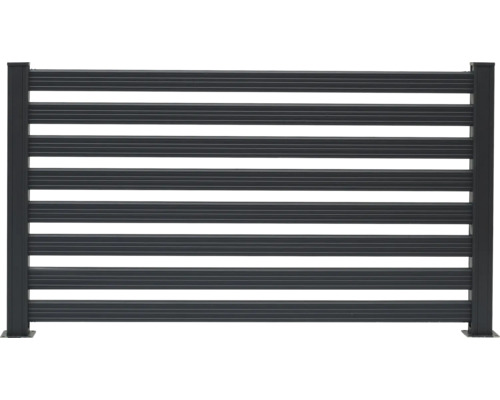 Zaunelement mit horizontalen Streben