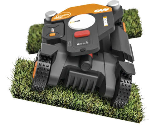 Worx Landroid Vision Mähroboter auf Rasen