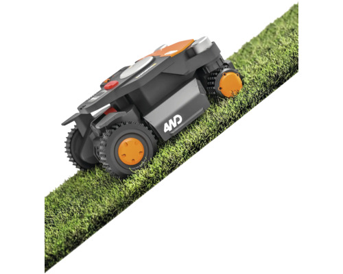 Mähroboter auf Rasen