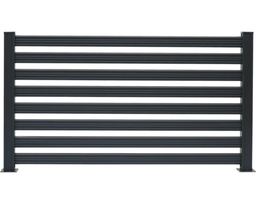 Zaunelement mit horizontalen Lamellen