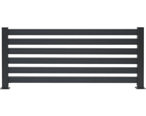 Zaunelement mit horizontalen Streben