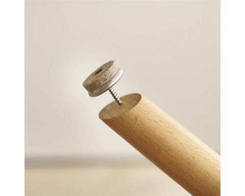 Möbelbein mit Filzgleiter zum Schrauben