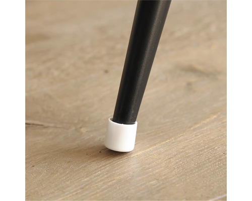 Möbelfuß mit Bodenschoner auf Holzboden