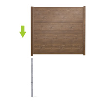 Zaunelement und Zaunpfosten für den Garten