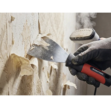 Tapetenentfernung mit Spachtel und Dampfgerät