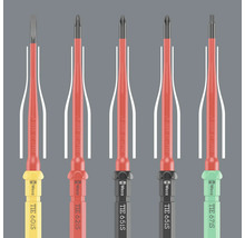 Satz isolierter Schraubendreher mit verschiedenen Spitzenformen