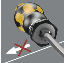 Wera Logo Winkelschraubendreher mit Kugelkopf, das Symbol bedeutet abgewinkelt