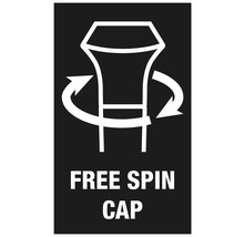 Symbol für eine frei drehende Kappe