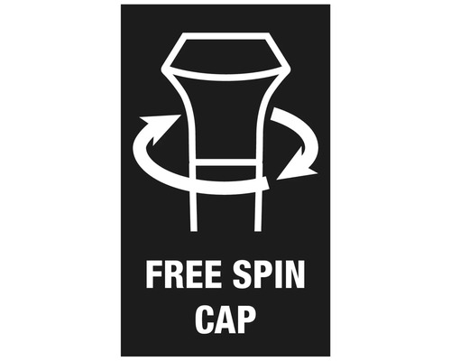 Symbol für eine frei drehende Kappe