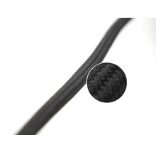 Textilkabel mit Nahansicht der Textilstruktur