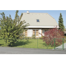 Einfamilienhaus mit grüner Doppelstabmattenzaunanlage