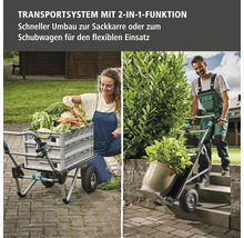 Multifunktions-Transportsystem als Schubkarre und Sackkarre im Einsatz