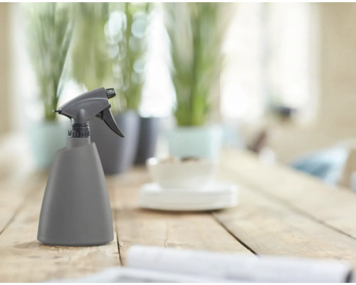 Pflanzensprüher auf einem Holztisch