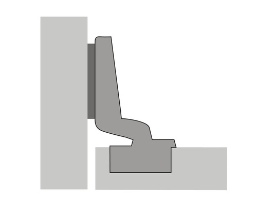 Illustration eines Möbelscharniers an einer Tür