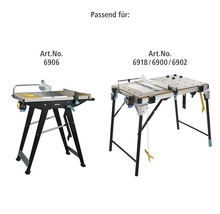 Geeignet für Wolfcraft Werkbänke mit den Artikelnummern 6906, 6918, 6900 und 6902