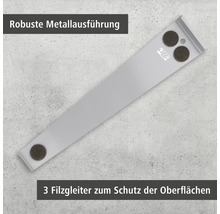 Metallleiste mit drei Filzgleitern zum Schutz der Oberflächen