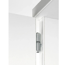 Detailansicht eines Türbands an einer weißen Tür