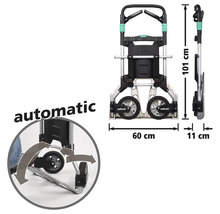 Wolfcraft Produktdarstellung: Treppensteiger Sackkarre mit den Maßen 101 x 60 x 11 cm.