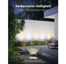 Garten mit Aussenbeleuchtung und erhöhter Helligkeit bis 700 Lumen pro Licht