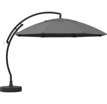 Freischirm mit Fuß und gebogenem Mast