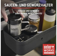 Soßen- und Gewürzhalter zur Aufbewahrung von Grillsoßen und Gewürzen