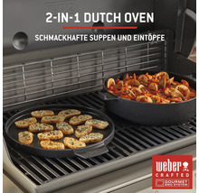 Weber 2-in-1 Dutch Oven mit Suppe und Bruschetta auf einem Grill