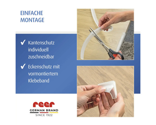 Illustration von Reer Kantenschutz und Eckenschutz mit einfacher Montage