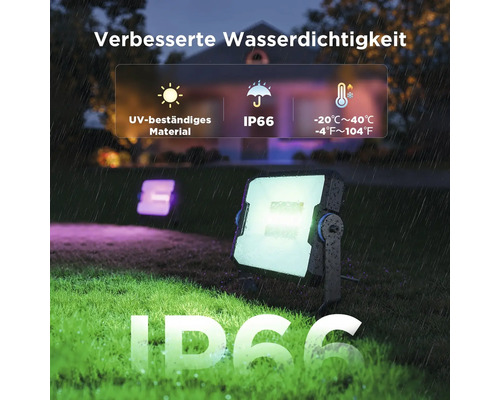 Gartenstrahler mit IP66 Wasserdichtigkeit und UV-beständigem Material